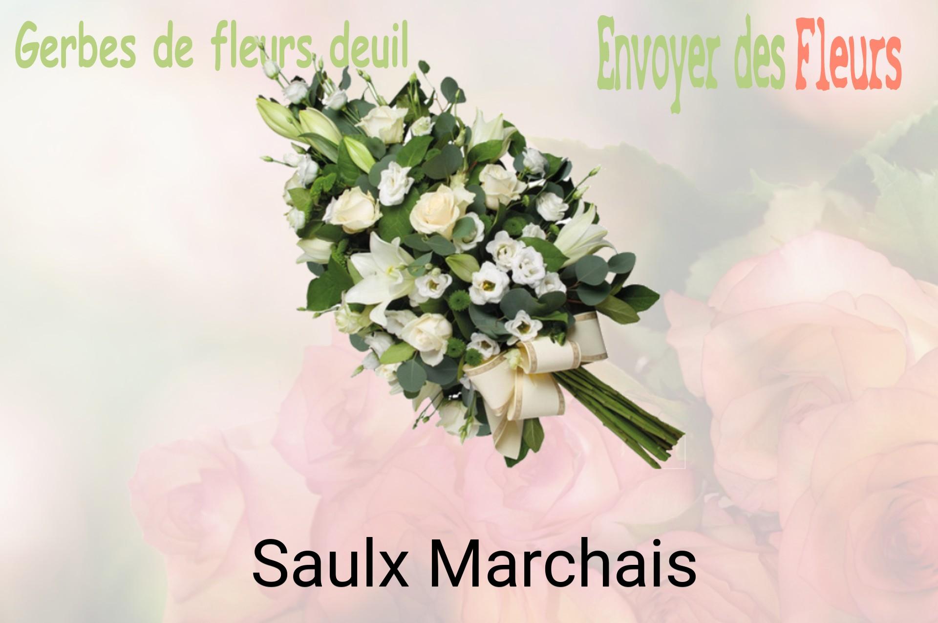 Gerbe de fleurs de deuil livrée à Saulx-Marchais